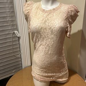 Forever 21 Blush Lace Blouse